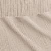 Cream woven fabric with slight folds and subtle vertical lines