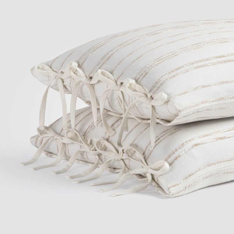 Close up shot of crane home bedding