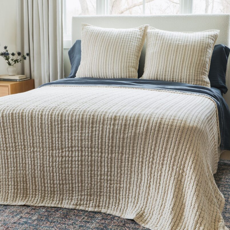 Cozy scene of a bedroom with crane home products