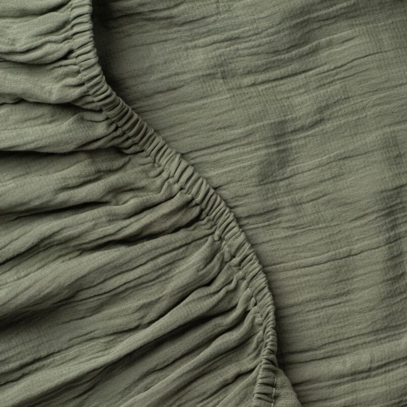 Close up of crane home bedding fabric to show detail
