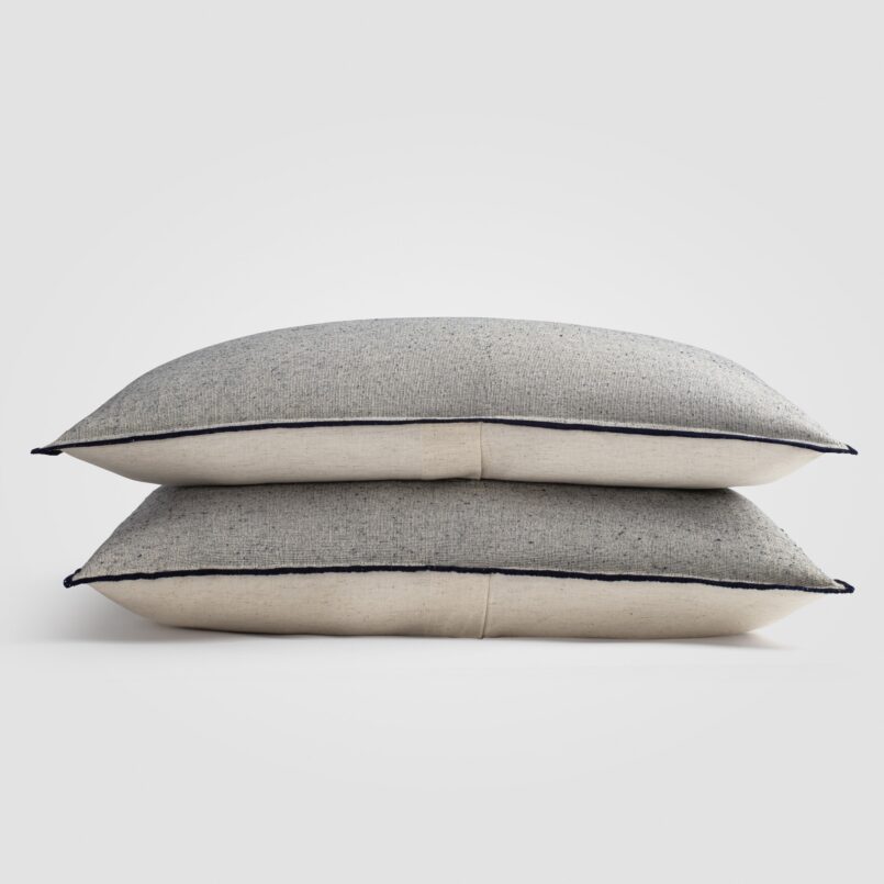 Crane home bedding posed on white background