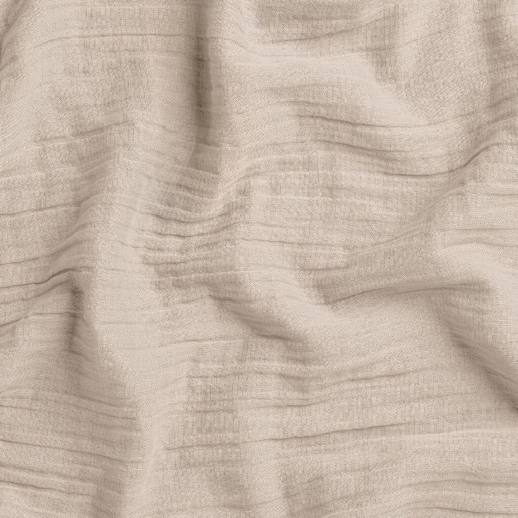 Close up of cotton gauze bedding