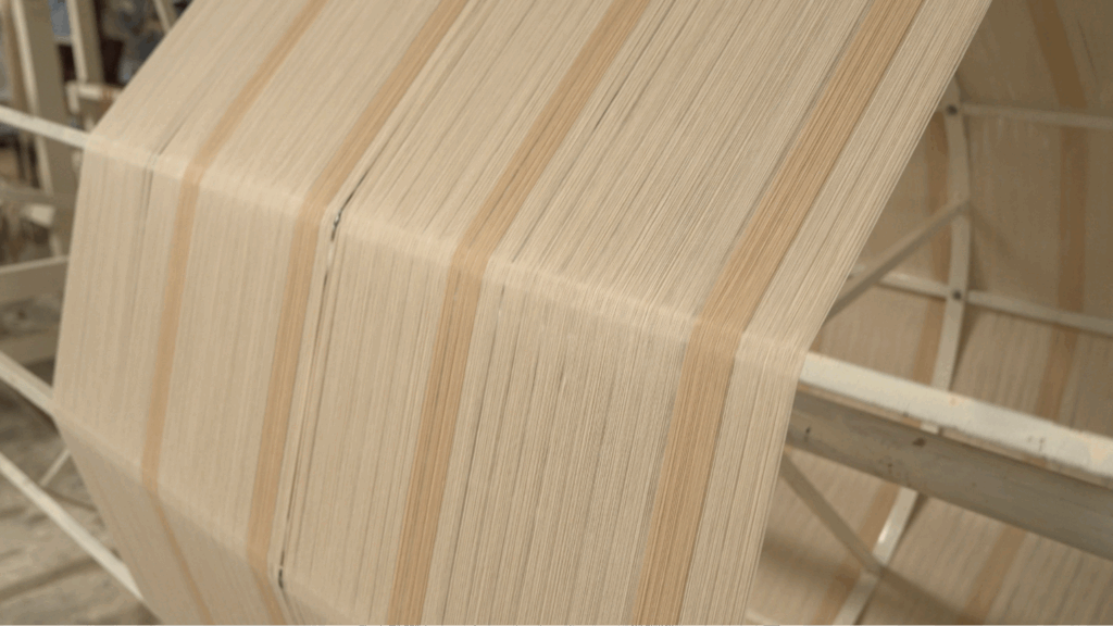 Bed sheet being woven